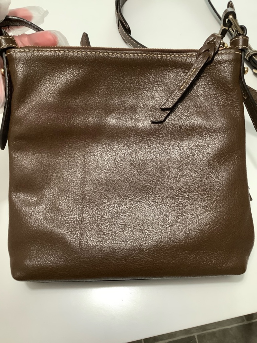 Dooney & Bourke Brown Leather Crossbody Bag - Picture 2 of 10